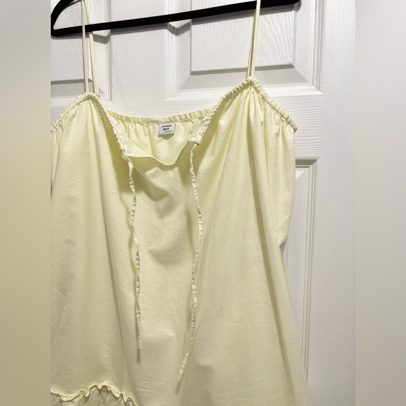 Aritzia Sunday Best Agatha Dress Yellow Babydoll Sleeveless Mini Size Large - Picture 10 of 16